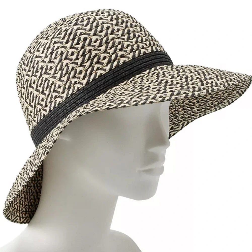 Sonoma Goods For Life® Textured Cloche RAFFIA STRAW SUN Hat